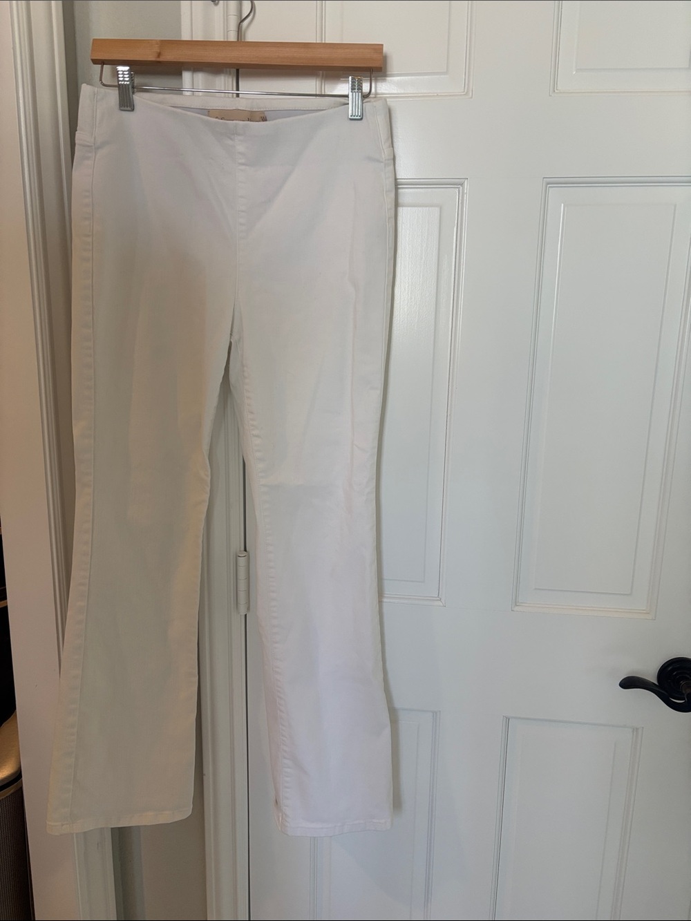 Soft Surroundings White Flare Stretch Jeans